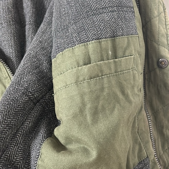 Hurley Men’s Size Small Army Green Heavy Cotton Full Zip and Snap Jacket - Picture 13 of 15